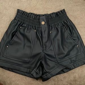 Leather shorts
